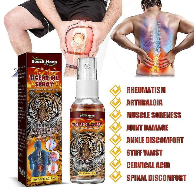 1/2pcs 30ml Tiger Oil Spray Traditional Muscle Joint Spine Lumbar Pain Relief Full Body 1Pc on Productcaster.