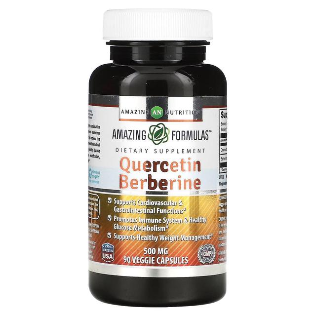 Amazing Nutrition, Quercetin Berberine, 500 mg, 90 Veggie Capsules on Productcaster.