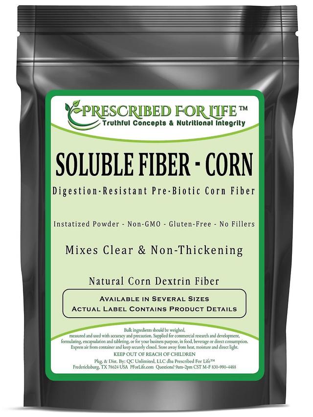 Prescribed For Life Fiber (Corn)-liukeneva ei-GMO ruoan sulatus-resistenttejä pre-Biotic maissi kuitu-Natural Instatized Powder 2 kg (4.4 lb) on Productcaster.