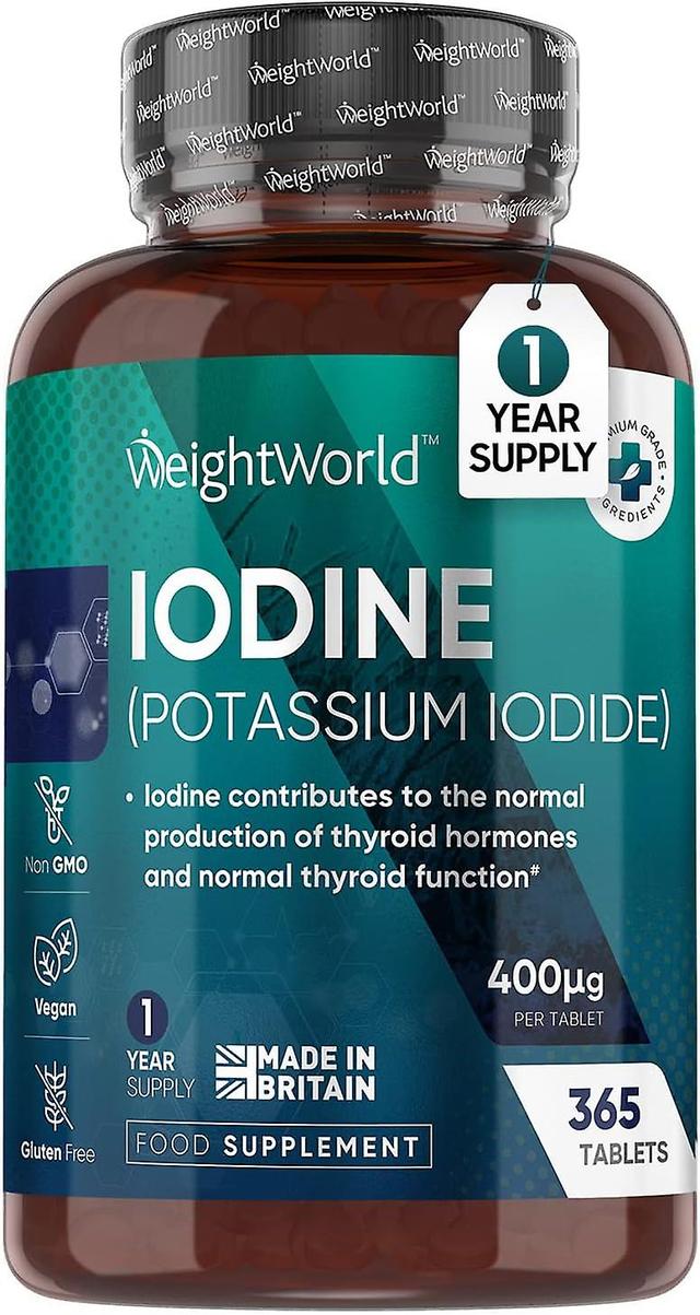 Maxmedix Iodine Tablets 400ug - 365 Vegan Tablets (1 Year Supply) - High Strength Potassium Iodide 400 MCG on Productcaster.