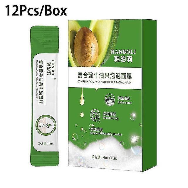 Haoyunlai Avocado Bubble Mask Yinba Complex Acid Composite Sour Foam Facial 2Pcs on Productcaster.