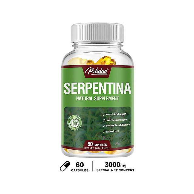 Vorallme Serpentine Supplement unterstützt die Herzgesundheit 120 Kapseln Hilft Hypoglykämie Antioxidans und klärt Hitze und entgiftet 60 Capsules on Productcaster.