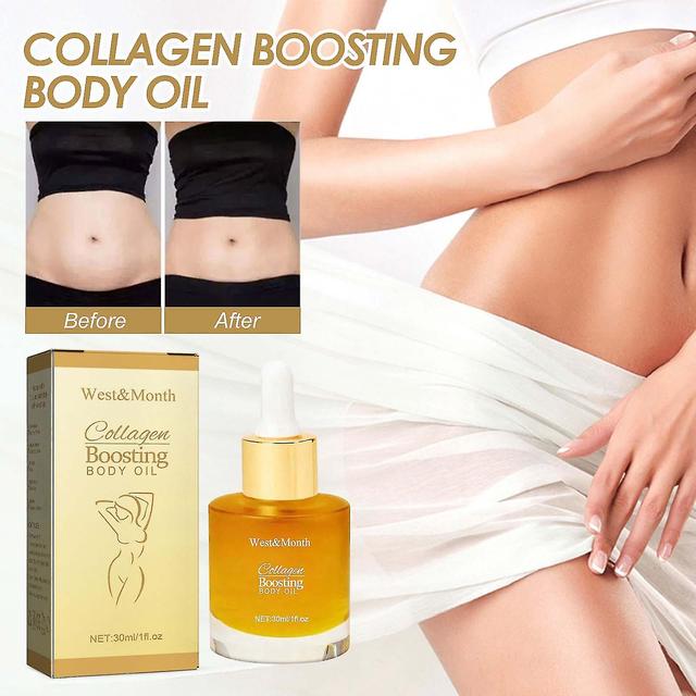 Collagen Protein Enhances Body Essential Oil, Tightens Belly And Arms, Moisturizes Skin And Slimming Care Oil 30ml Yellow on Productcaster.