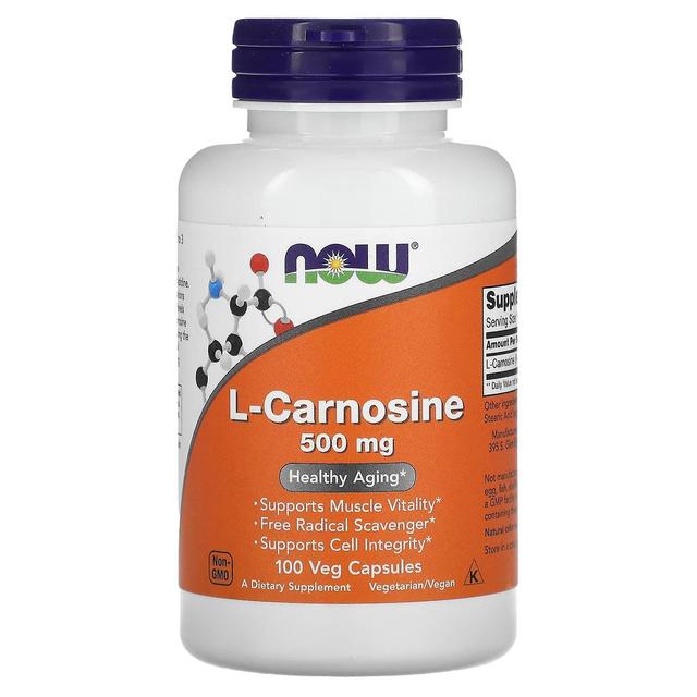 NOW Foods, L-Carnosine, 500 mg, 100 Veg Capsules on Productcaster.