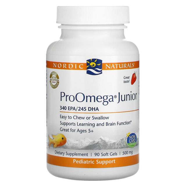 Nordic Naturals, ProOmega Junior, Morango, 340 mg, 90 Géis Moles on Productcaster.