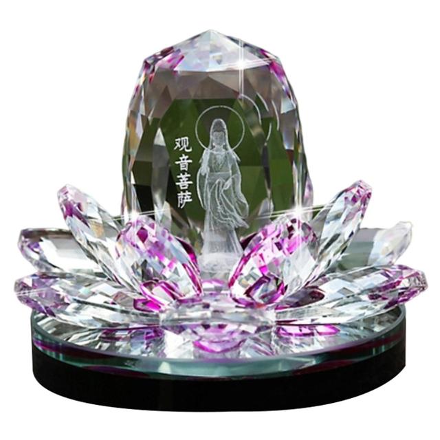 Assainisseur d’air de voiture Guanyin Lotus Fragrance Décoration intérieure de voiture pour bureau à domicile violet on Productcaster.