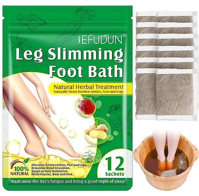 Lbh Wormwood Ginger And Saffron Foot Soak, Leg Slimming Foot Bath, Relieve Tired Calf Muscles, Foot Reflexology Spa (12 Sachets) on Productcaster.