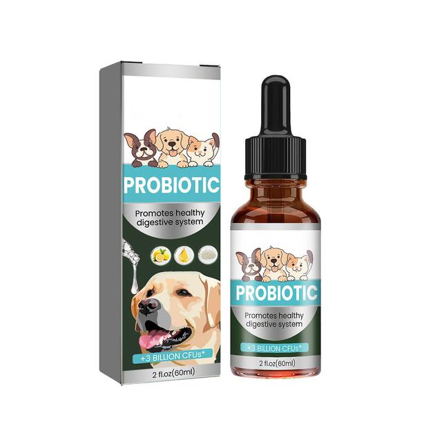 Pusili Premium Probiotics For Dogs Cats, Relieve Upset Stomach Bad Breath Healthy Digestive System For Pet, Prebiotics Supplement 1Pcs - 60ML on Productcaster.