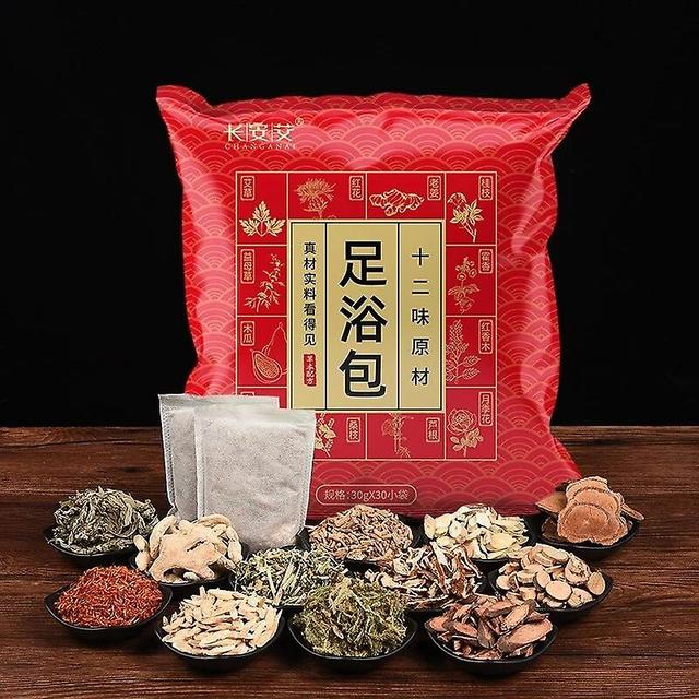 Ninesun 12 Flavors Chinese Medicine Bag Voetenbad Foot Bath Bag Foot Bath Ginger Wormwood Insomnia Herb Dysmenorrhea Foot Bag 30g*30Bags on Productcaster.