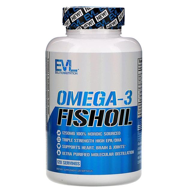 EVLution Nutrition, Óleo de Peixe Omega-3, 120 Cápsulas Gelatinosas on Productcaster.