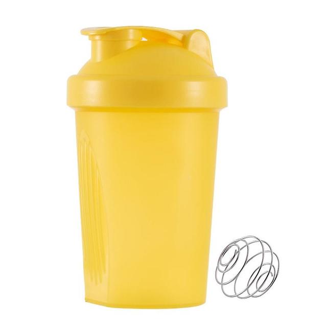 400 Ml Sports Fitness Gym Valle Protein Pulver Blanding Flaske gul on Productcaster.