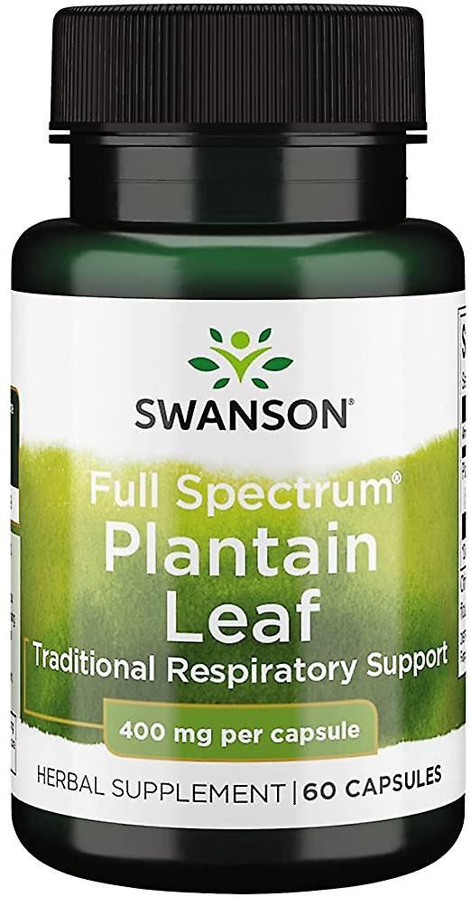 Swanson Full Spectrum Plantain Leaf 400 mg 60 Capsules on Productcaster.