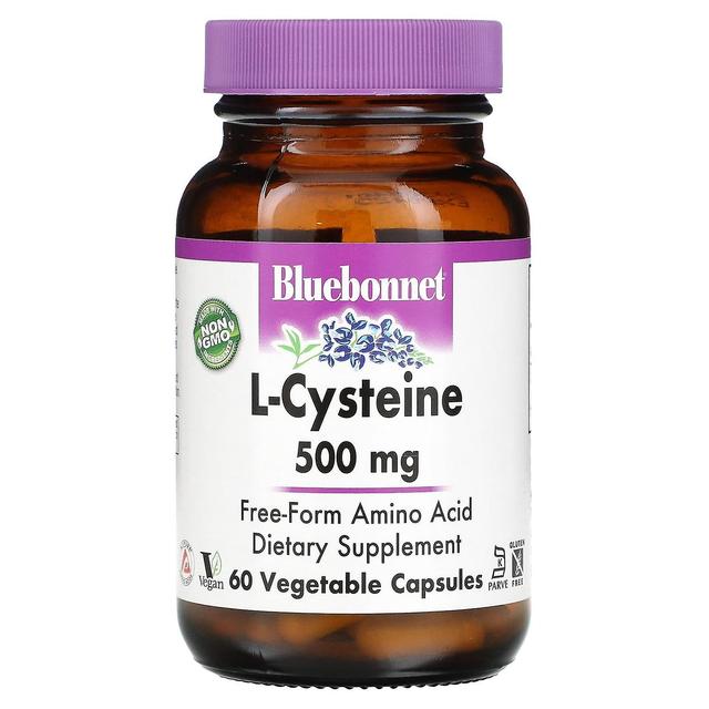 Bluebonnet Nutrition, L-kysteiini, 500 mg, 60 kasvikapselia on Productcaster.