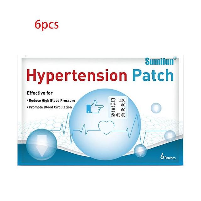 6pcs/pack Hypertension Patches Chinese Herbal Reduce High Blood Pressure Control Plaster Promote Circulation Treatment Navel Sticker Pads on Productcaster.