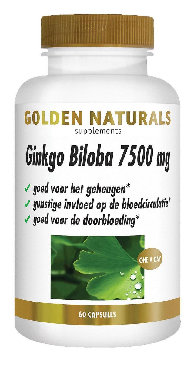 Golden Naturals Ginkgo Biloba 7500 mg (60 vegan capsules) on Productcaster.