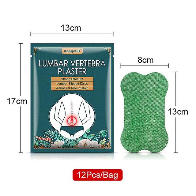 12PCS/Bag Lumbale Wervel Gips Alsem Gember Extracten Bot Patch Gewrichtspijn Artritis Pijn on Productcaster.