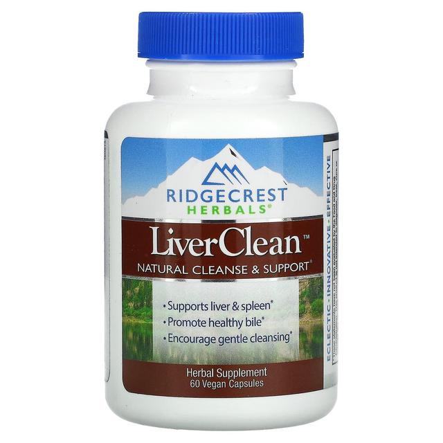 RidgeCrest Herbals, LiverClean, 60 Vegan Capsules on Productcaster.