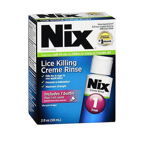 Nix Lice Treatment Creme Rinse And Nit Removal Comb, 2 oz (Pacote de 1) on Productcaster.