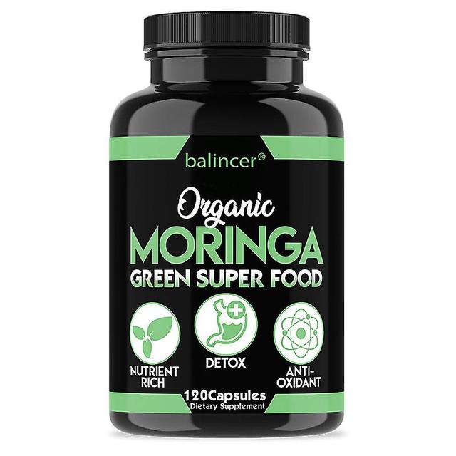 Vorallme Organic Moringa Leaf Powder Helps Fight Fatigue And Antioxidants, Strengthen The Body's Natural Defenses, And Detoxify Naturally 120pcs A ... on Productcaster.