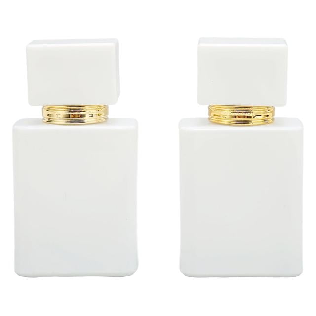 30ml White Glass Perfume Bottle with Golden Nozzle - 2pcs on Productcaster.