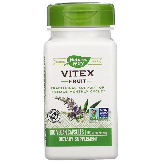 Nature's Way, Vitex Fruit, 400 mg, 100 Vegan Capsules on Productcaster.