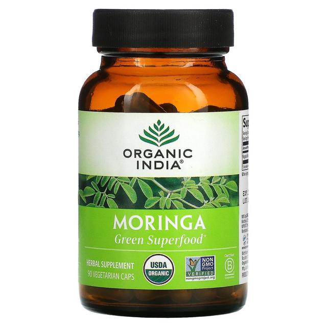 Organic India, Moringa, 90 Vegetarian Caps on Productcaster.