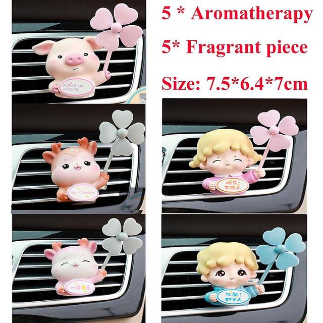 Cute Flower Aromatherapy Car Air Outlet Decoration Perfume Clip Dispenser Bottle Air Freshener Decor Auto Interior Accessories on Productcaster.