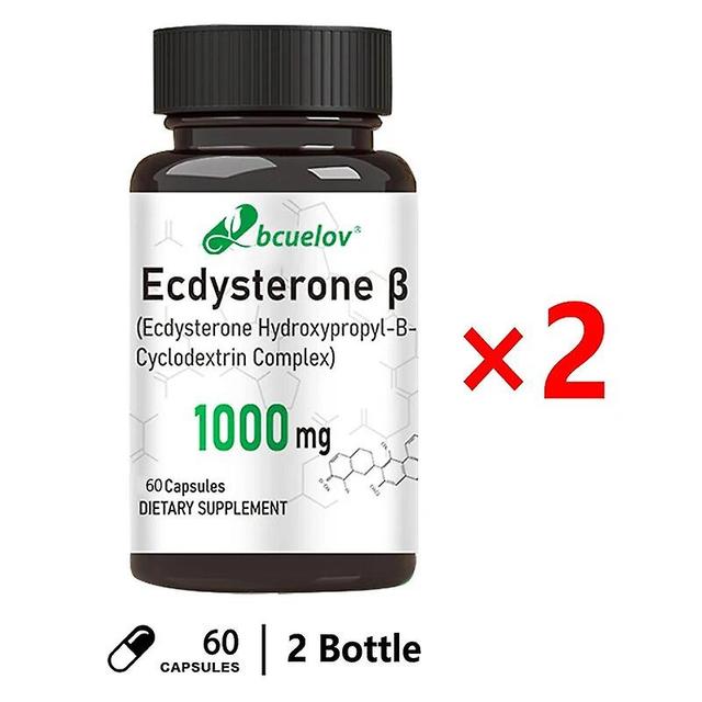 Visgaler Ecdysterone Capsules-Supports Metabolism Muscle Mass Gain, Helps Build Muscle Burn Fat & Enhance Men's Health 2 bottle on Productcaster.