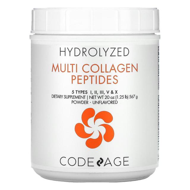 Codeage, Hidrolizado, Péptidos de colágeno múltiple, 5 tipos I, II, III, V, X, polvo, sin sabor, 20 oz (5 on Productcaster.