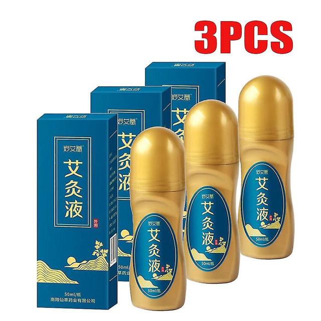 Fast Slimming Wormwood Moxa Liquid Easily Absorbed Roll-on Massage Acupoints Relieve Shoulder Neck Waist Pain Zfule53 3 Bottles on Productcaster.