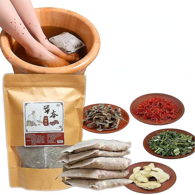 Cnlhq 300g Wormwood Foot Soaking Bag Chinese Herbal Foot Bath Foot Physiotherapy Health Care And 10 Bags Traditional Chinese Medicine on Productcaster.