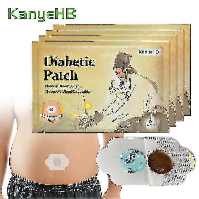 6pcs/bag Diabetic Patch Natural Herbal Cure Lower Blood Glucose Treatment Sugar Balance Burning Fat Medical Diabete Plaster W007 on Productcaster.