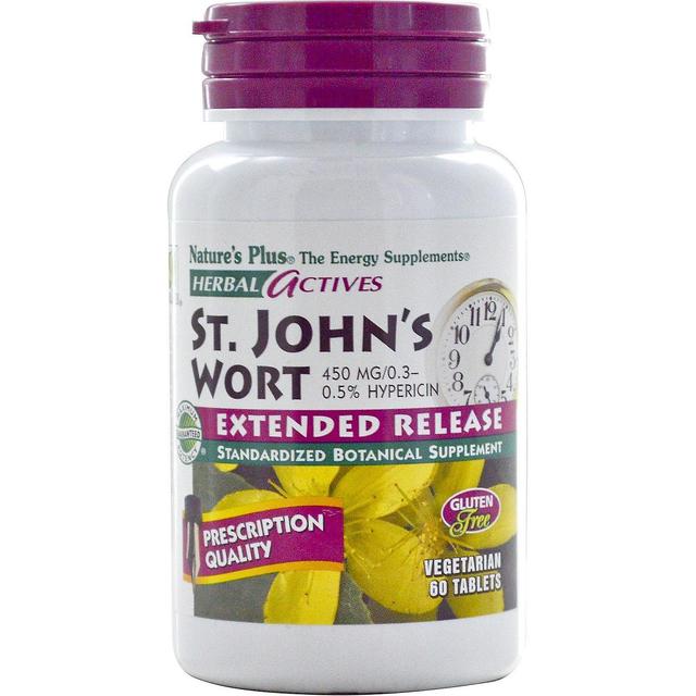 Nature's Plus, Herbal Actives, St. John's Wort, 450 mg, 60 Vegetarian Tablets on Productcaster.