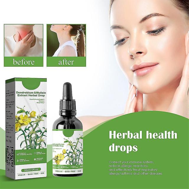 Lung Cleanse Respiratory Herbal Drop Dendrobium mullein -uute - tehokas keuhkojen puhdistus hengitysteiden yrttipisara on Productcaster.