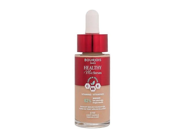 Bourjois Paris - Healthy Mix Clean &; Vegan Serum Foundation 51 Light Vanilla - For kvinner, 30 ml on Productcaster.