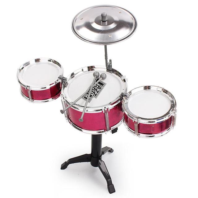 Lasten jazzrummut Setti taaperoille Toughs Knock-Proof Drums Kit Irrotettavat rummut Instrumentti Punainen Three Drum Set Drum on Productcaster.