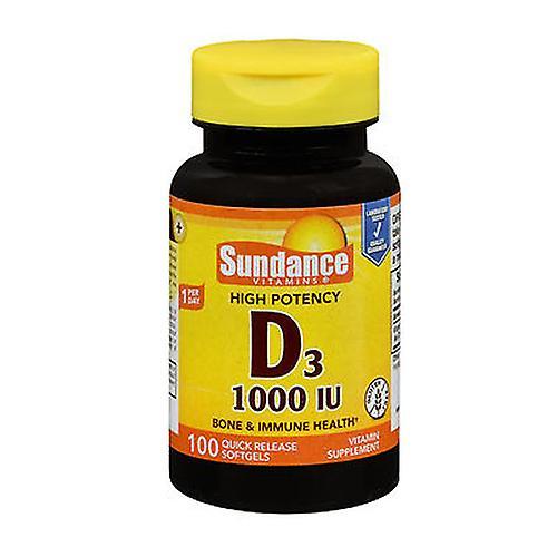 Sundance High Potency Vitamin D3 Quick Release Softgels, 1000 UI, 100 tabletas (paquete de 3) on Productcaster.