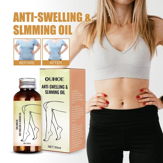 1pc Ouhoe Body Slim Oil Relieves Leg Swelling, Shapes And Tightens Body Fat, Thigh Muscle Slimming Essential Oil on Productcaster.