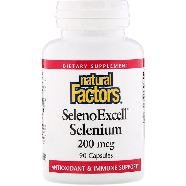 Natural Factors, SelenoExcell, Selenium , 200 mcg, 90 Capsules on Productcaster.