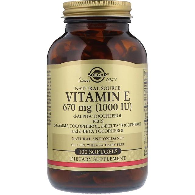 Solgar, Naturally Sourced Vitamin E, 670 mg (1,000 IU), 100 Softgels on Productcaster.