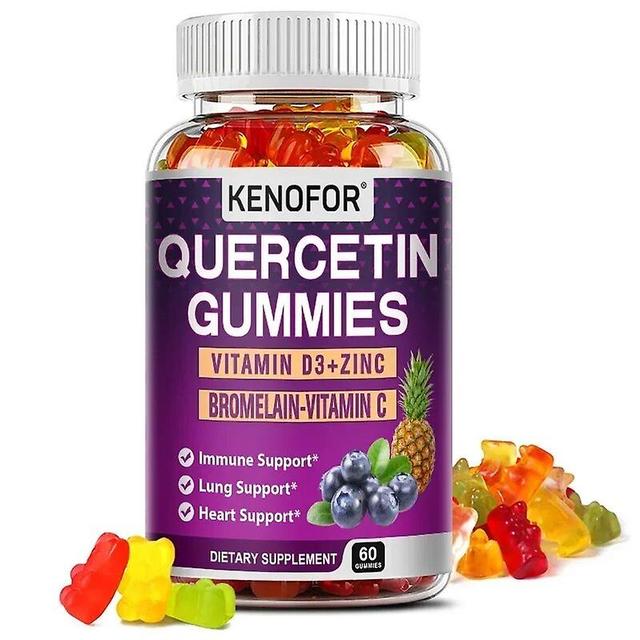 Vorallme Quercetin + Zinc Bromelain Gummies, Vitamin C and Vitamin D3, Immune System Support, Quercetin for Kids and Adults 60 count-1 bottle on Productcaster.