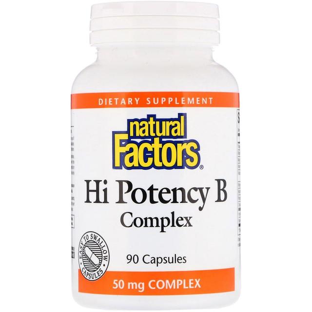 Natural Factors, Hi Potency B Complex, 90 Capsules on Productcaster.