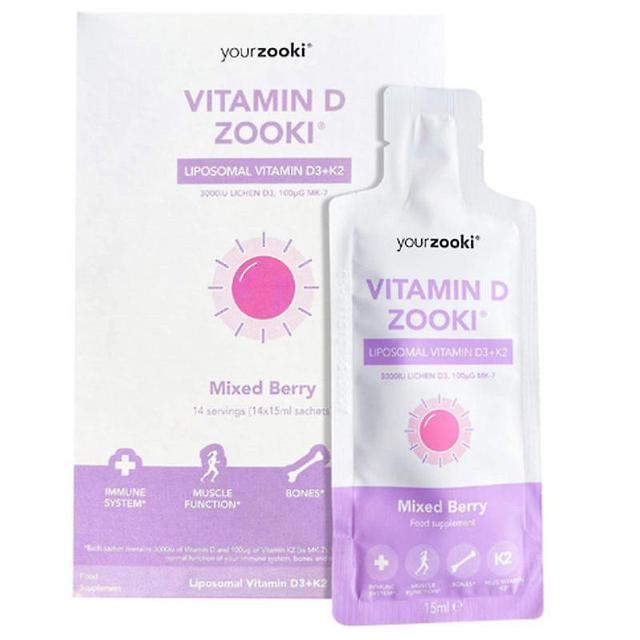 Zooki lipozomálny vitamín D3 a K2 zmiešané bobuľové vrecká 14 on Productcaster.