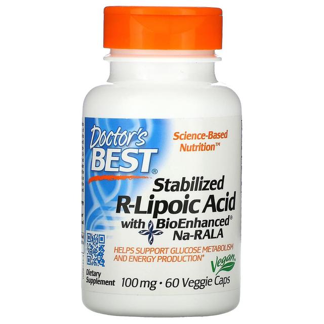 Doctor's Best, Stabilized R-Lipoic Acid with BioEnhanced Na-RALA, 100 mg, 60 Veggie Caps on Productcaster.