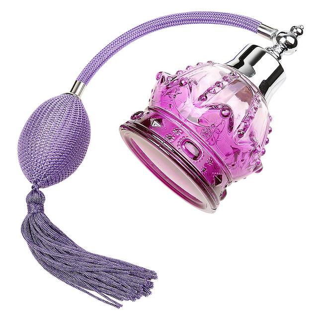 Vintage Crystal Parfum Flacon Long Bulb Tassel Spray Atomiseur 100ml Violet on Productcaster.