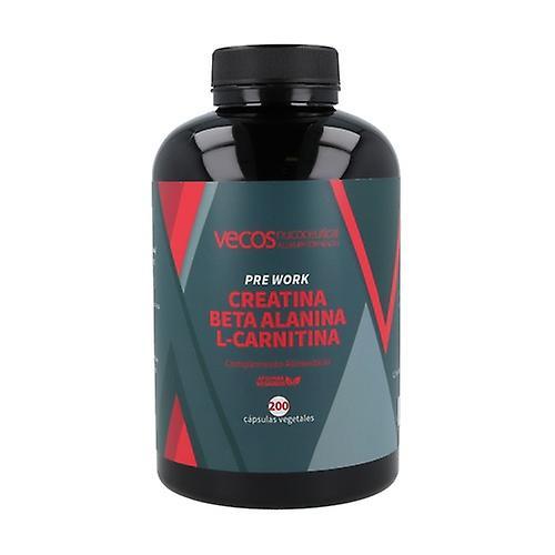 Vecos Creatine + Beta Alanine + L-Carnitine Pre Work 200 vegetable capsules on Productcaster.