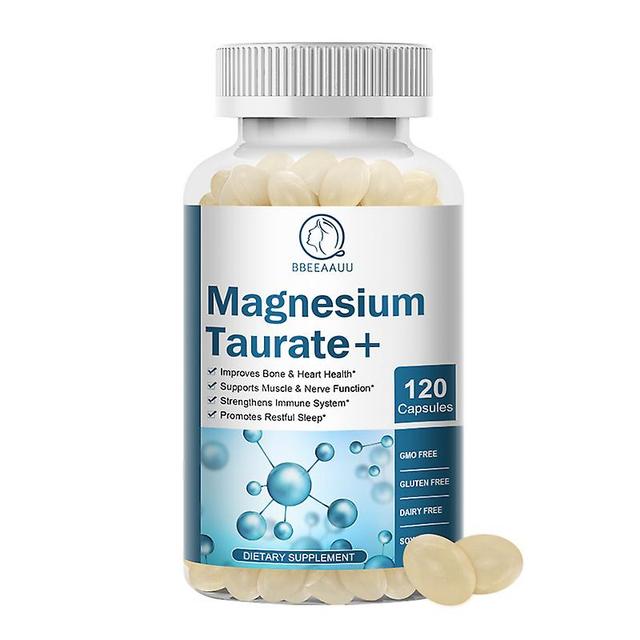 Visgaler Magnesium Taurine Capsules Strong Bones Muscle Relaxation Brain And Heart Health Support Cardiovascular Supplement 120pcs on Productcaster.