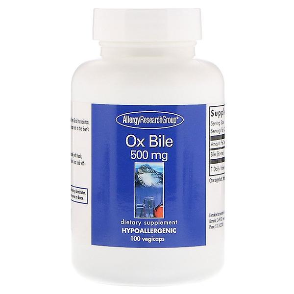 Ox Bile 500 mg 100 Vegetarian Capsules - Allergy Research Group on Productcaster.