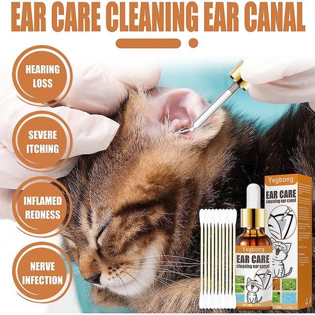 Pet Ear Cleaner Drops Voor Infecties Controle Gist & Mijten Wax Oormijt on Productcaster.