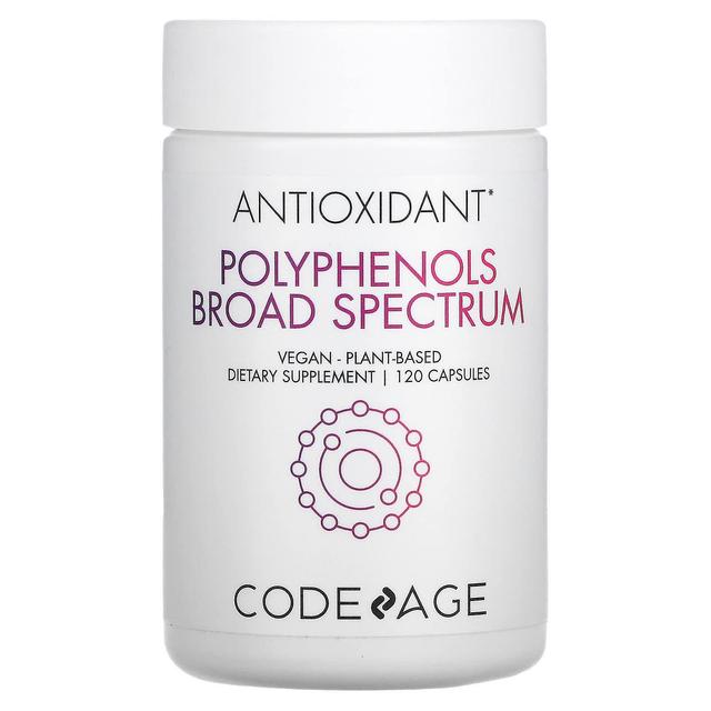 Codeage, Polyphenols Broad Spectrum, Antioxidant, Vegan, Plant-Based, 120 Capsules on Productcaster.